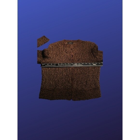 ESTELLE Silky Formal Evening Jacket, Bronze Metallic Crinkle, Size S, NWOT - Picture 4 of 8